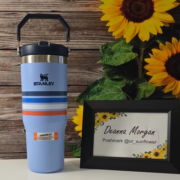 CORNFLOWER STRIPE- (Overseas Edition) 30oz Stanley Varsity Ice Flow Tumbler - Picture 1 of 13